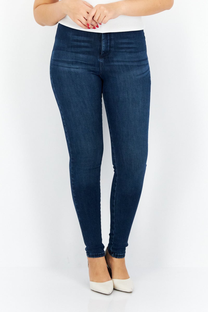 Miss Selfridge Women Regular Fit Wash Stretchable Denim, Blue - Image 1